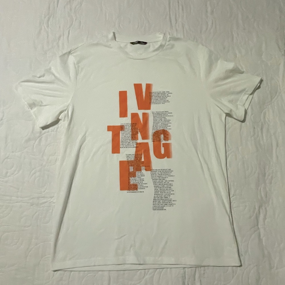 Shein Tee T-Shirt White Vintage Size Medium